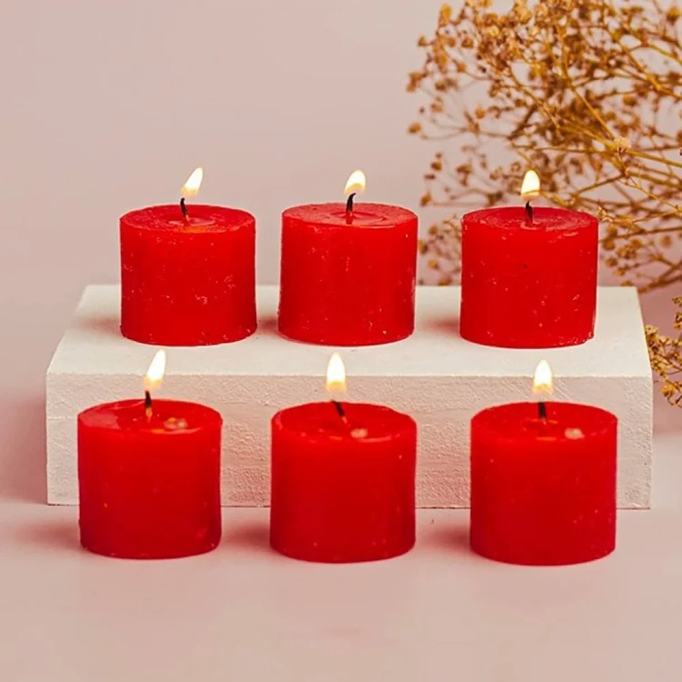 Votive Scented Candle (Rasberry, Red) by Auradecor