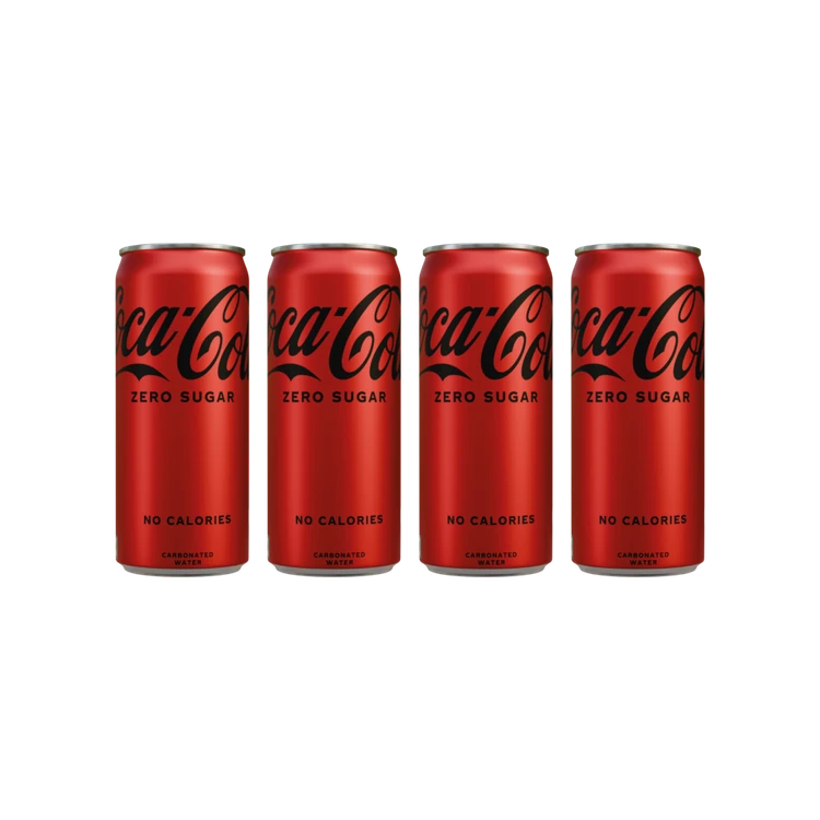 Coca-Cola Zero Sugar Soft Drink - Pack of 4