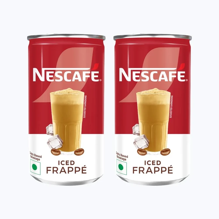 Nescafe Cafe Style Cold Coffee, Iced Frappe - Pack of 2