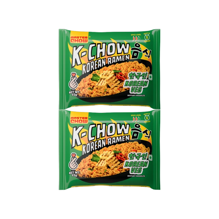 MasterChow K-chow Korean Ramen Veg Instant Noodles - Pack of 2