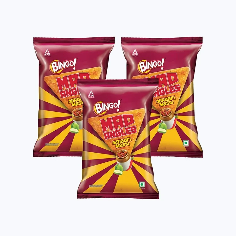 Bingo Mad Angles Achaari Masti Crisps - Pack of 3