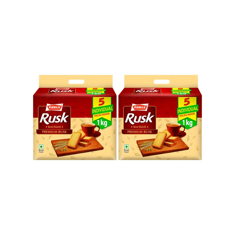 Parle Premium Real Elaichi Rusk - Pack of 2