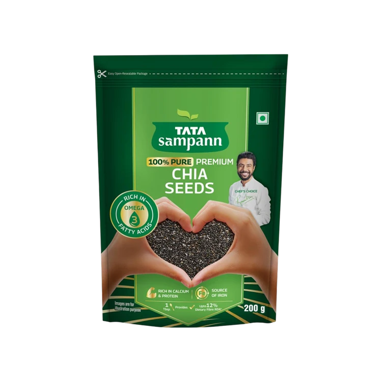 Tata Sampann 100% Pure Chia Seeds (Chia Beeja)