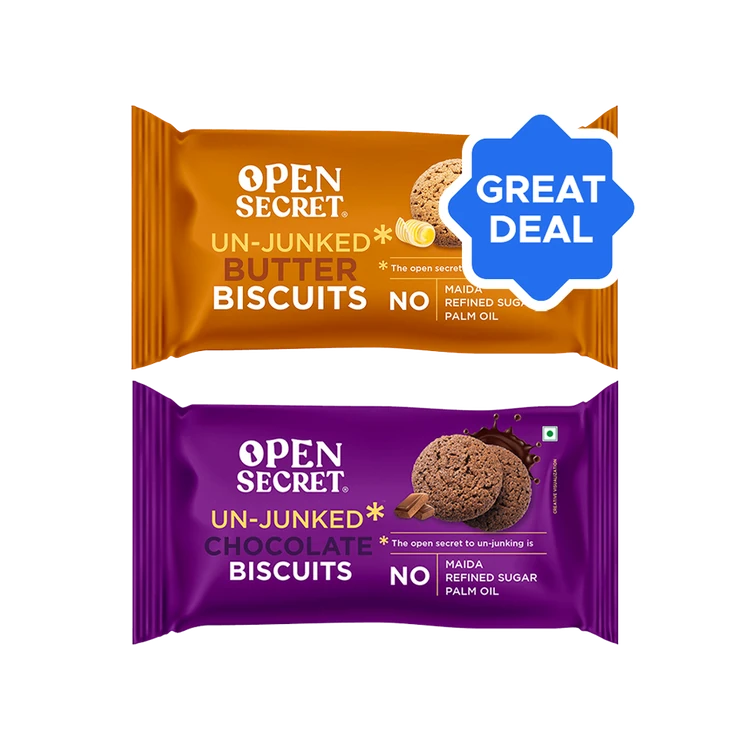 Open Secret Un-junked Butter Biscuit + Open Secret Un-junked Chocolate Biscuit Combo