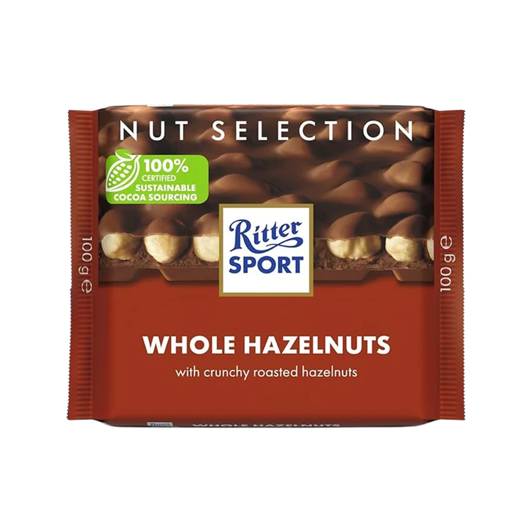Ritter Sport Milk Chocolate With Whole Hazelnuts