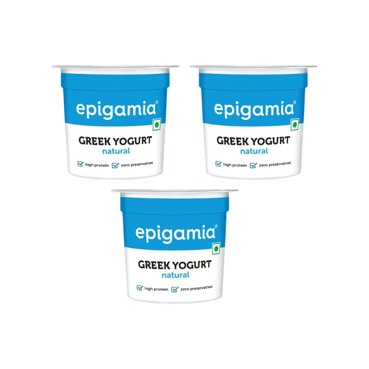 epigamia Natural Greek Yogurt (85 g) - Pack of 3
