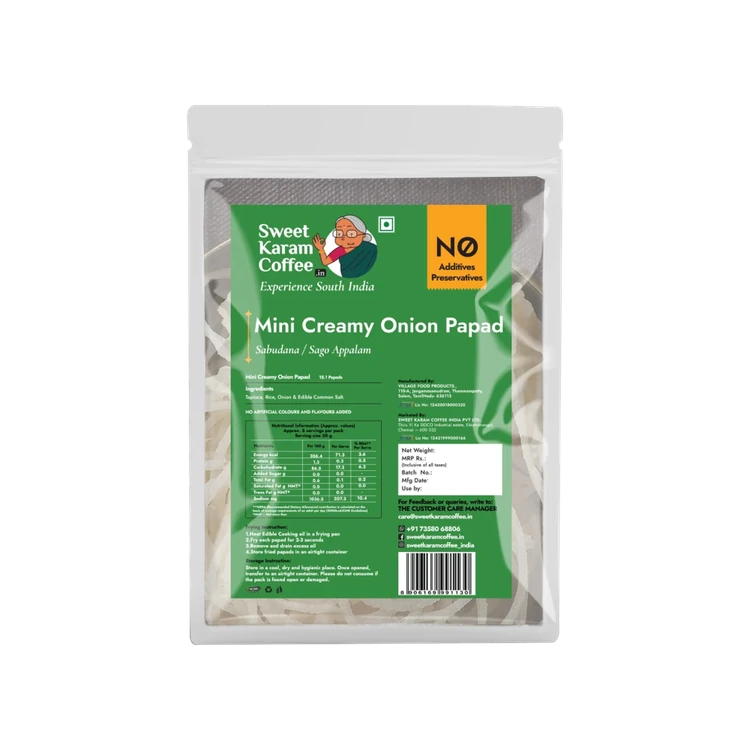 Sweet Karam Coffee Mini Creamy Onion Papad