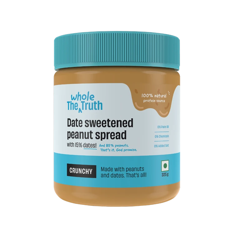 The Whole Truth Sweetened Crunchy Peanut Spread with Dates