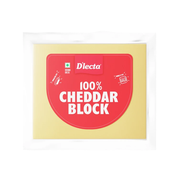 D'lecta 100% Cheddar Cheese Block