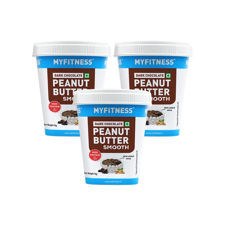 MyFitness Dark Chocolate Smooth Peanut Butter (Olympia Edition) - Pack of 3