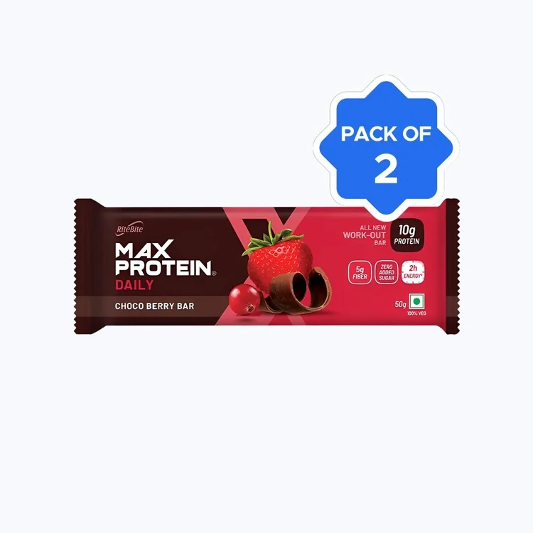RiteBite Max Protein Daily Choco Berry 10 g Protein Bar - Pack of 2