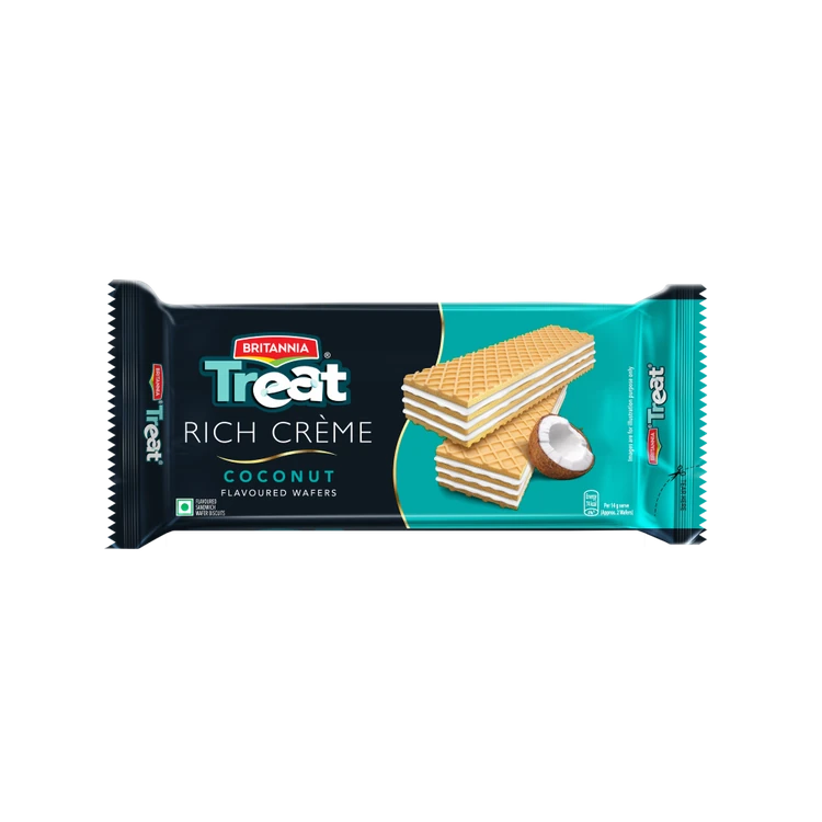 Britannia Treat Creme Coconut Flavoured Wafer Biscuit