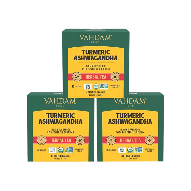Vahdam Organic Herbal Tea Bags (Turmeric Ashwagandha)
