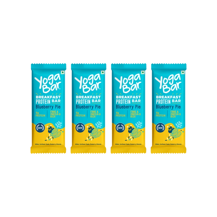 Yoga Bar Blueberry Pie Breakfast Protein Bar - Pack of 4
