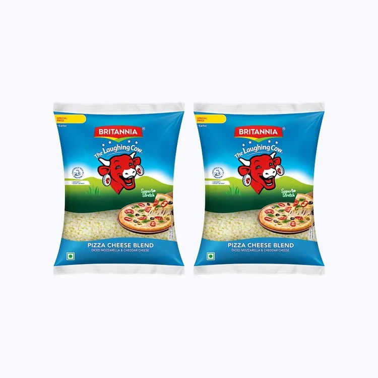 Britannia Pizza Blend Diced Cheese - Pack of 2