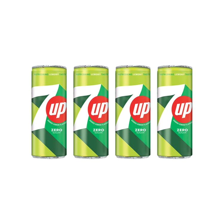 7UP Zero Sugar Soft Drink - Pack of 4