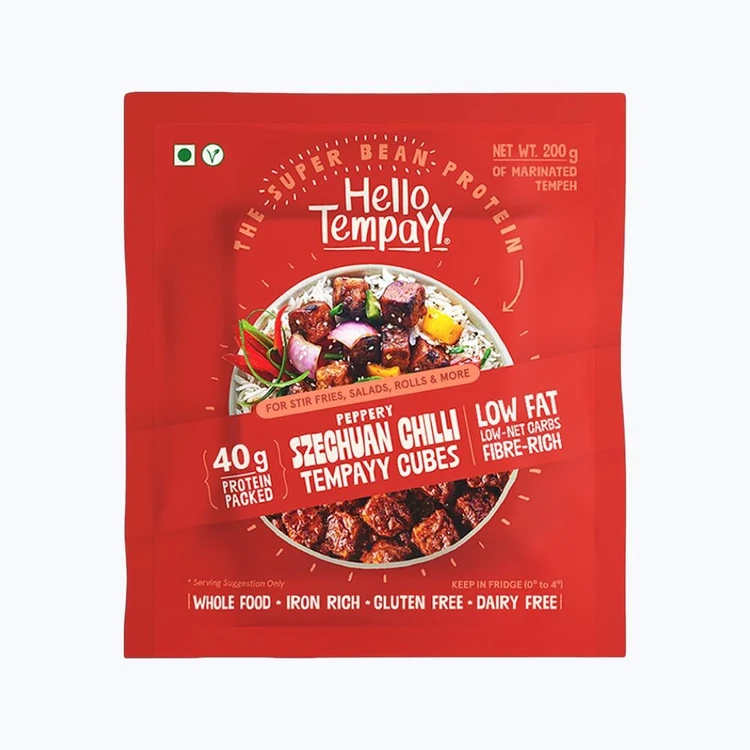 Hello Tempayy 40g Protein Szechuan Tempeh Cubes
