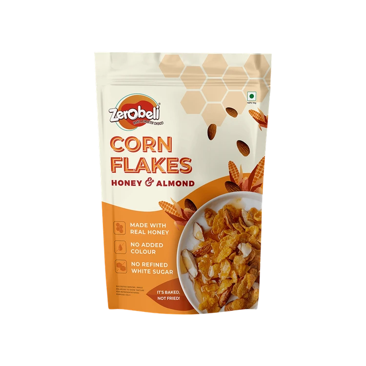 Zerobeli Real Honey & Almond Corn Flakes