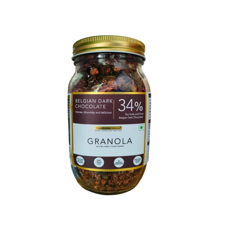 The Nibble Box Belgian Dark Chocolate Granola
