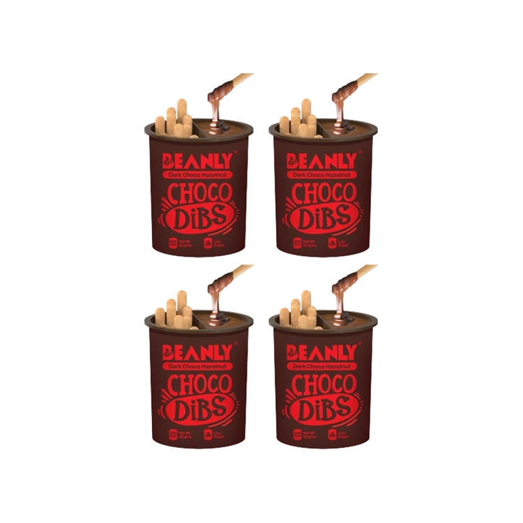 Beanly Dark Chocolate Spread with Breadsticks - Pack of 4