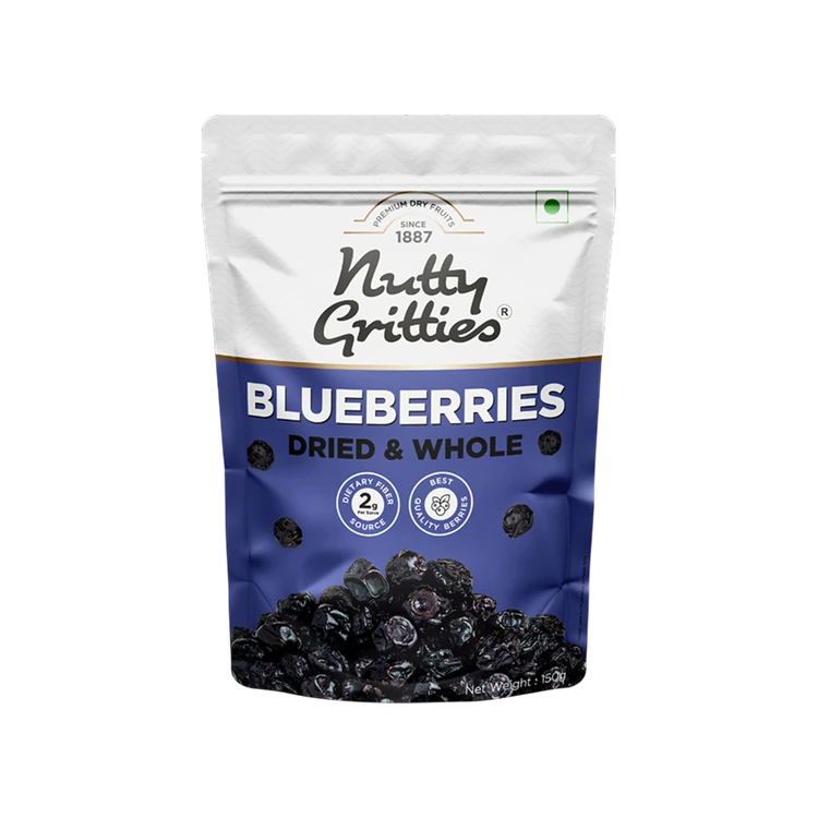 Nutty Gritties Whole & Dried Blueberries (Ona Blueberries)