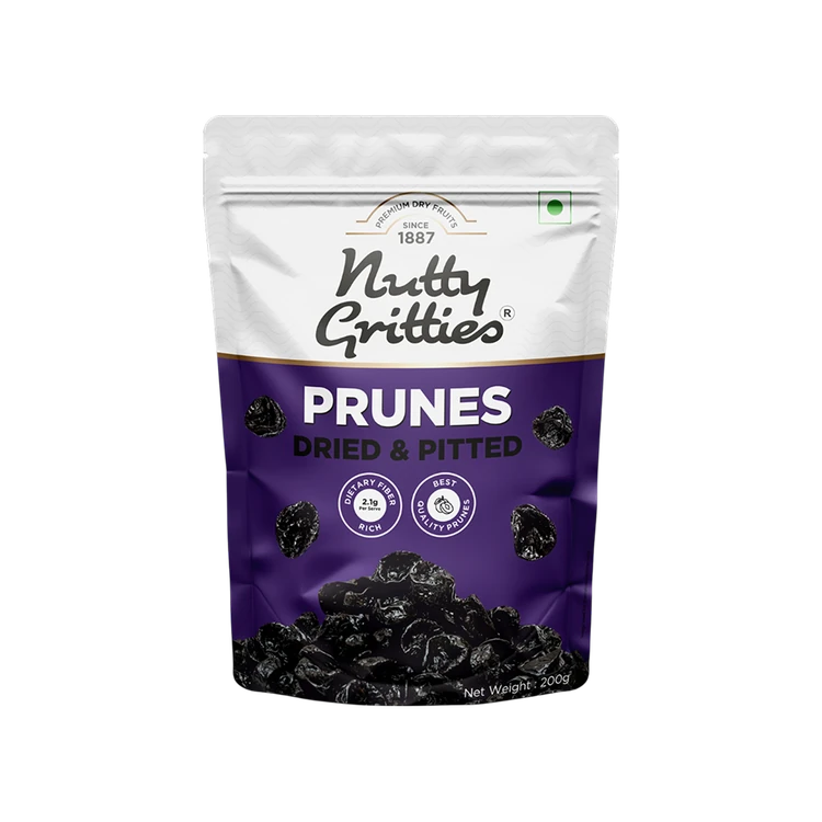 Nutty Gritties Dried & Pitted Prunes (Onte Drakshi)