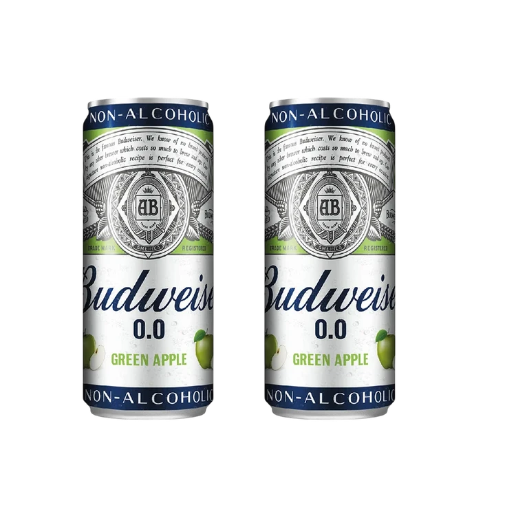 Budweiser Green Apple Beer - Pack of 2