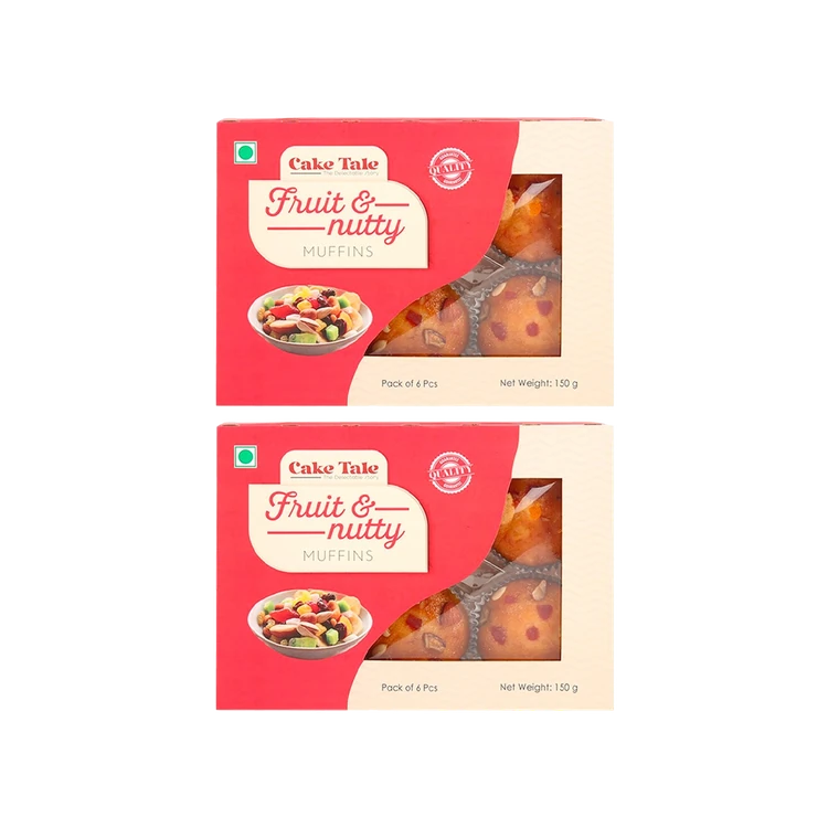 Caketale Fruit & Nutty Muffin - Pack of 2