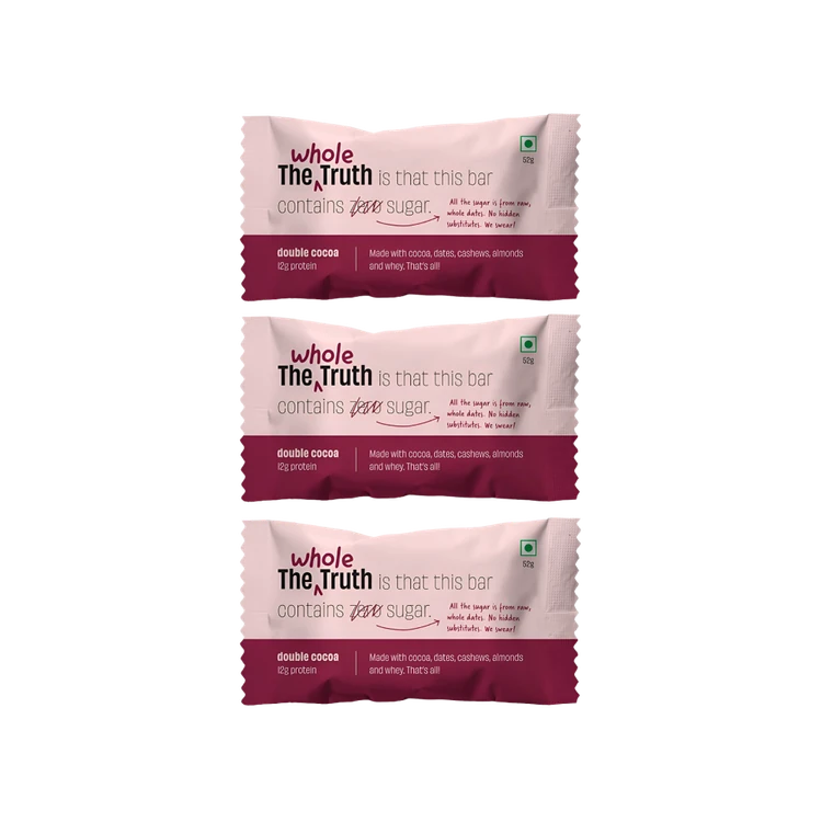 The Whole Truth Double Cocoa Protein Bar - Pack of 3