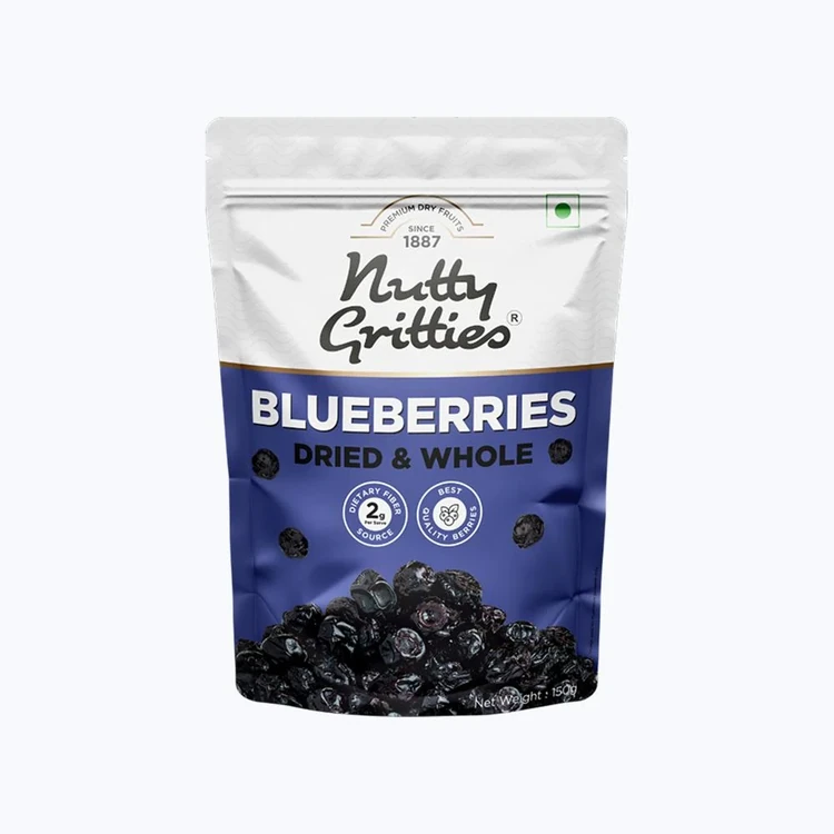 Nutty Gritties Whole & Dried Blueberries (Ona Blueberries)