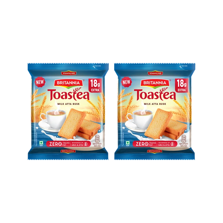 Britannia Toastea Milk Atta Rusk - Pack of 2