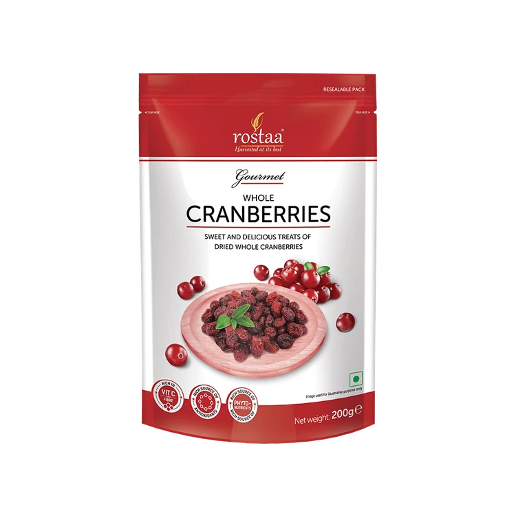 Rostaa Gourmet Whole Dried Cranberries (Ona Cranberries)