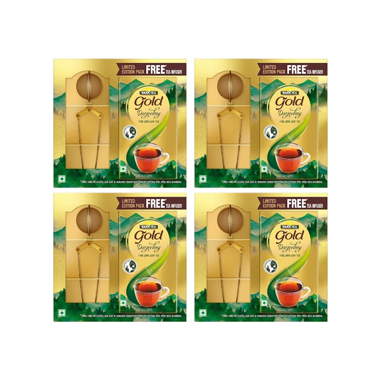 Tata Tea Gold Darjeeling Fine Long Leaf Tea - Pack of 4