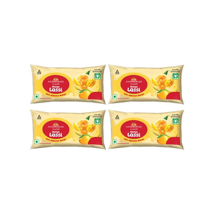 Aashirvaad Svasti Mango Lassi - Pack of 4
