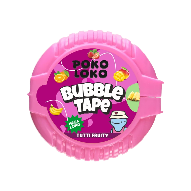 Poko Loko Tutti Fruity Tape Bubble Gum