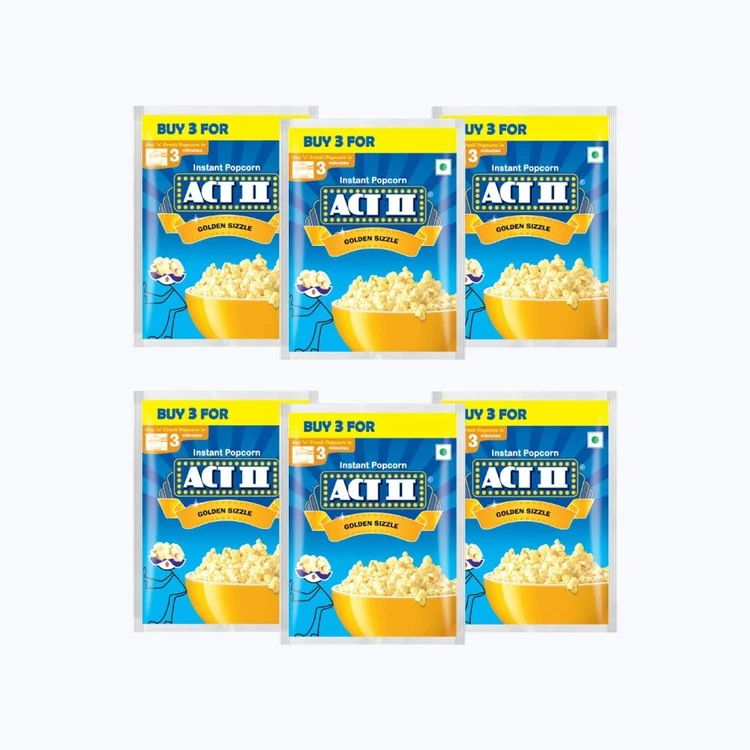 Act II Golden Sizzle Popcorn - Instant - Pack of 3 - Pack of 2