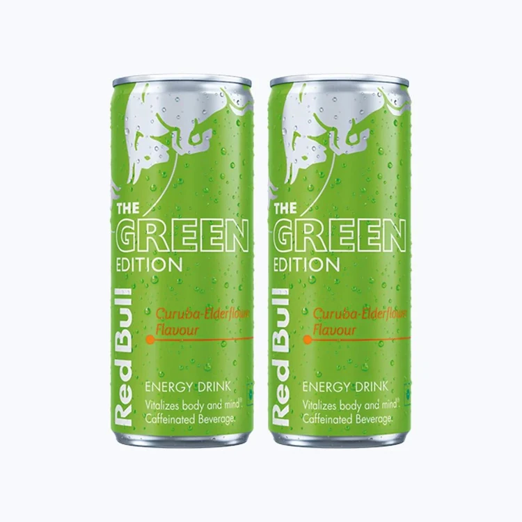 Red Bull Curuba Elderflower Energy Drink - The Green Edition - Pack of 2