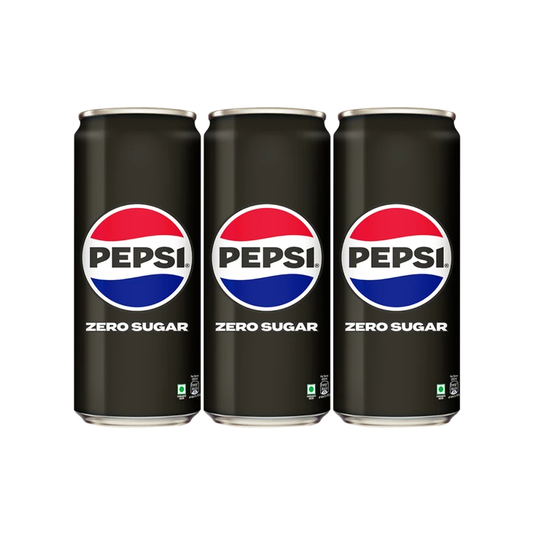 Pepsi Black Zero Sugar Soft Drink - Pack of 3
