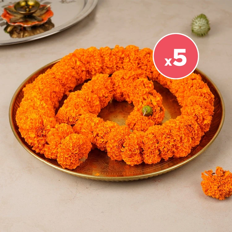 Orange Marigold Flower String