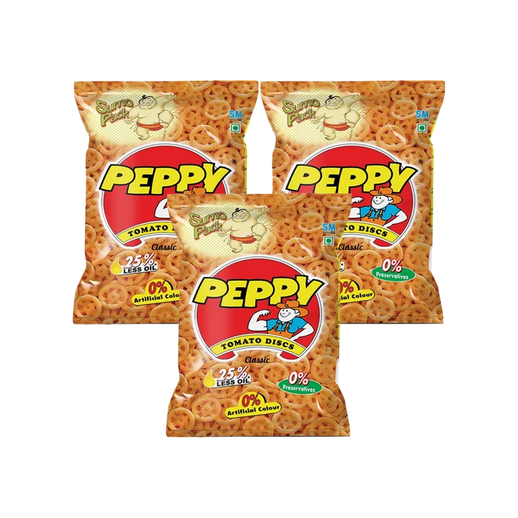 Peppy Tomato Discs Crisps - Pack of 3