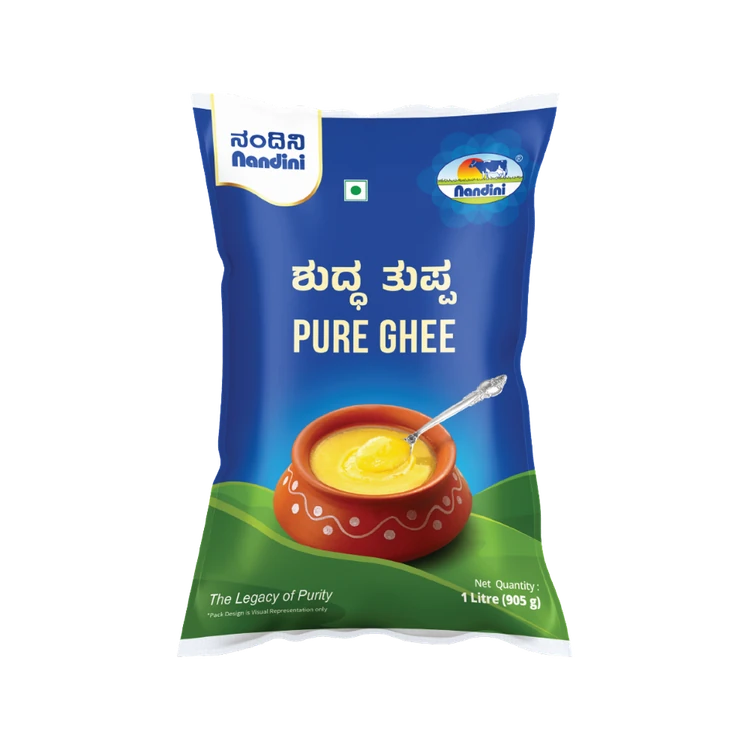 Nandini Pure Cow Ghee (Pouch) (Hasuvina Tuppa)