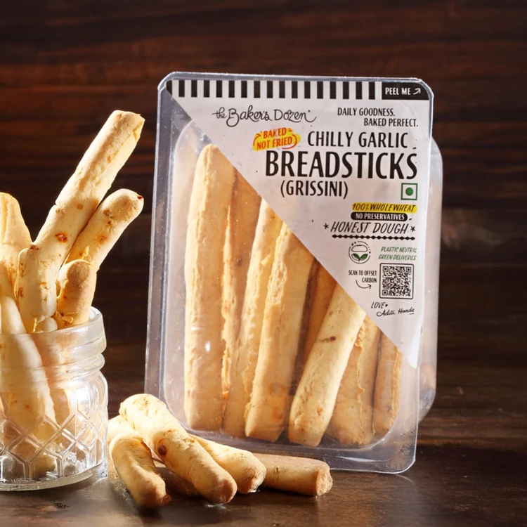 The Baker's Dozen Grissini Baked Chilli Garlic Bread Sticks