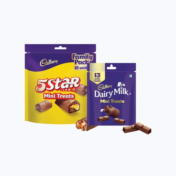 Cadbury Dairy Milk Mini Treats Small Chocolate Pack + Cadbury 5 Star Mini Treats Chocolate Pack Combo