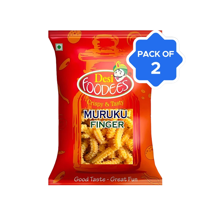 Desi Foodees Finger Murukku Namkeen - Pack of 2