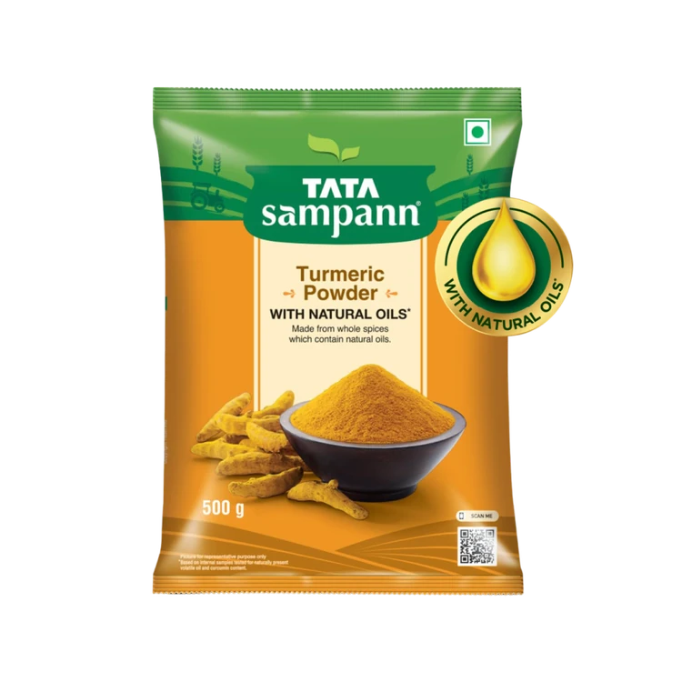 Tata Sampann Turmeric Powder with Natural Oils (Arshina Pudi)