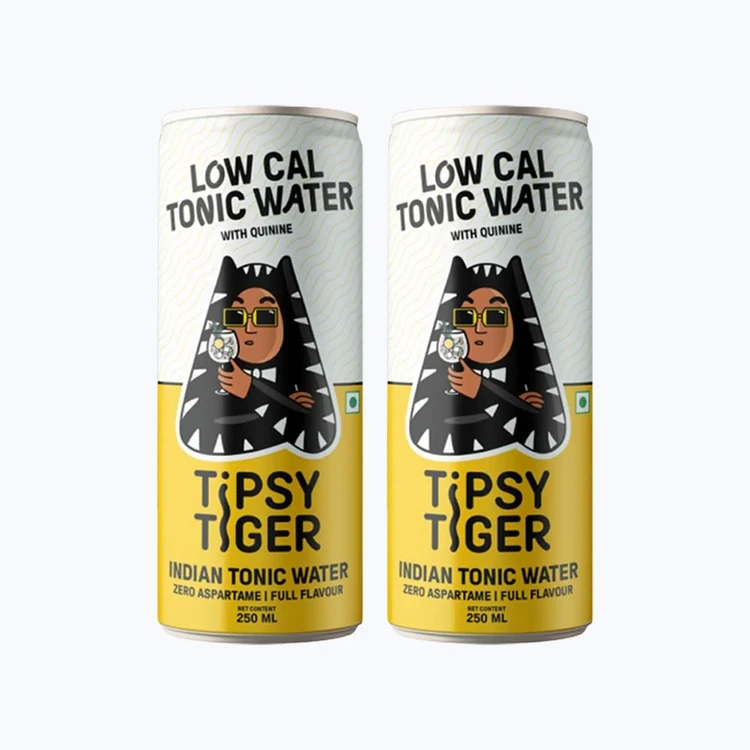Tipsy Tiger Premium Tonic Water (Low Calorie & Sugar) - Pack of 2