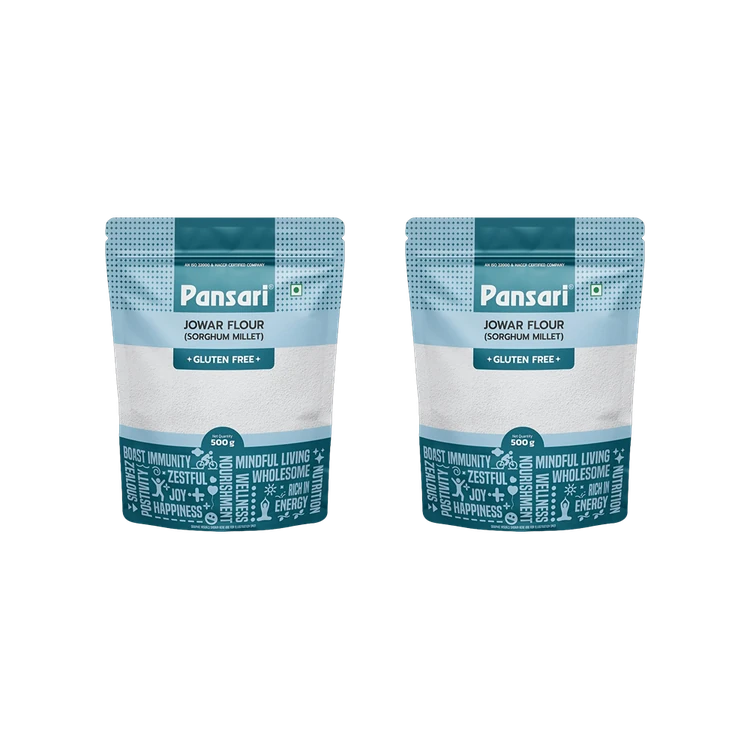 Pansari Jowar Flour (Sorghum Millet) - Pack of 2 (Jola Hittu)