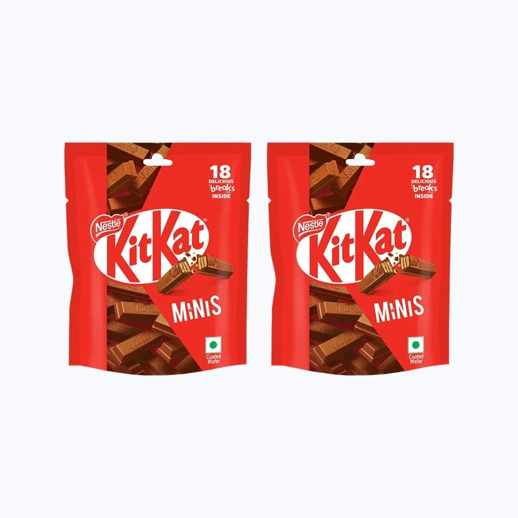 Nestle KitKat Minis Choco Treat Wafer Chocolate Pack - Pack of 2