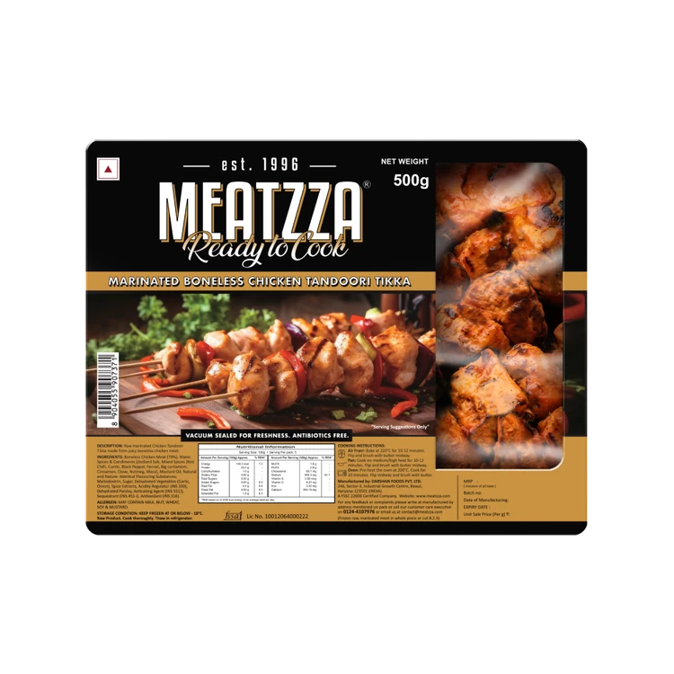 Meatzza Marinated Boneless Tandoori Chicken Tikka