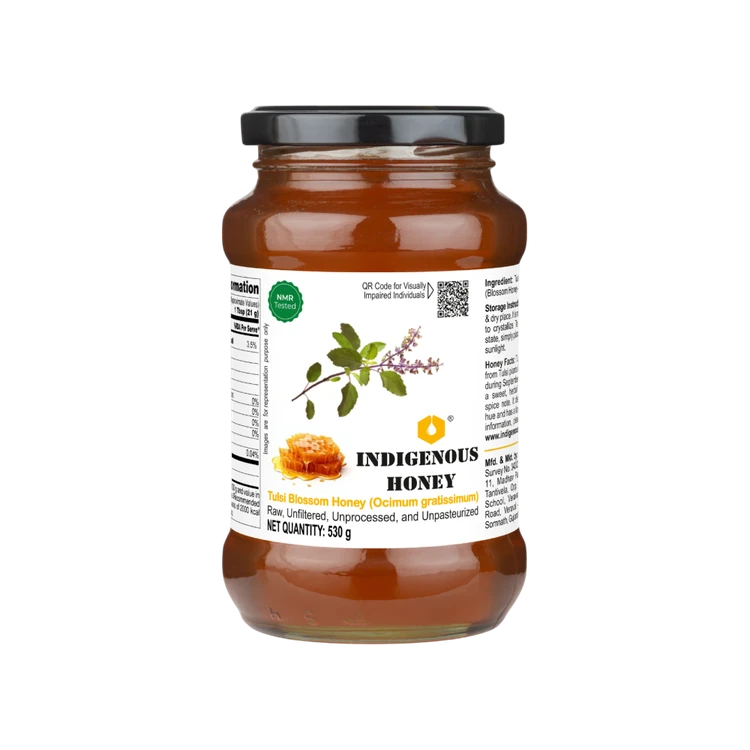 Indigenous Tulsi Basil Raw Organic Honey
